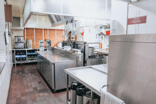 The kitchen at All Souls Langham Place.