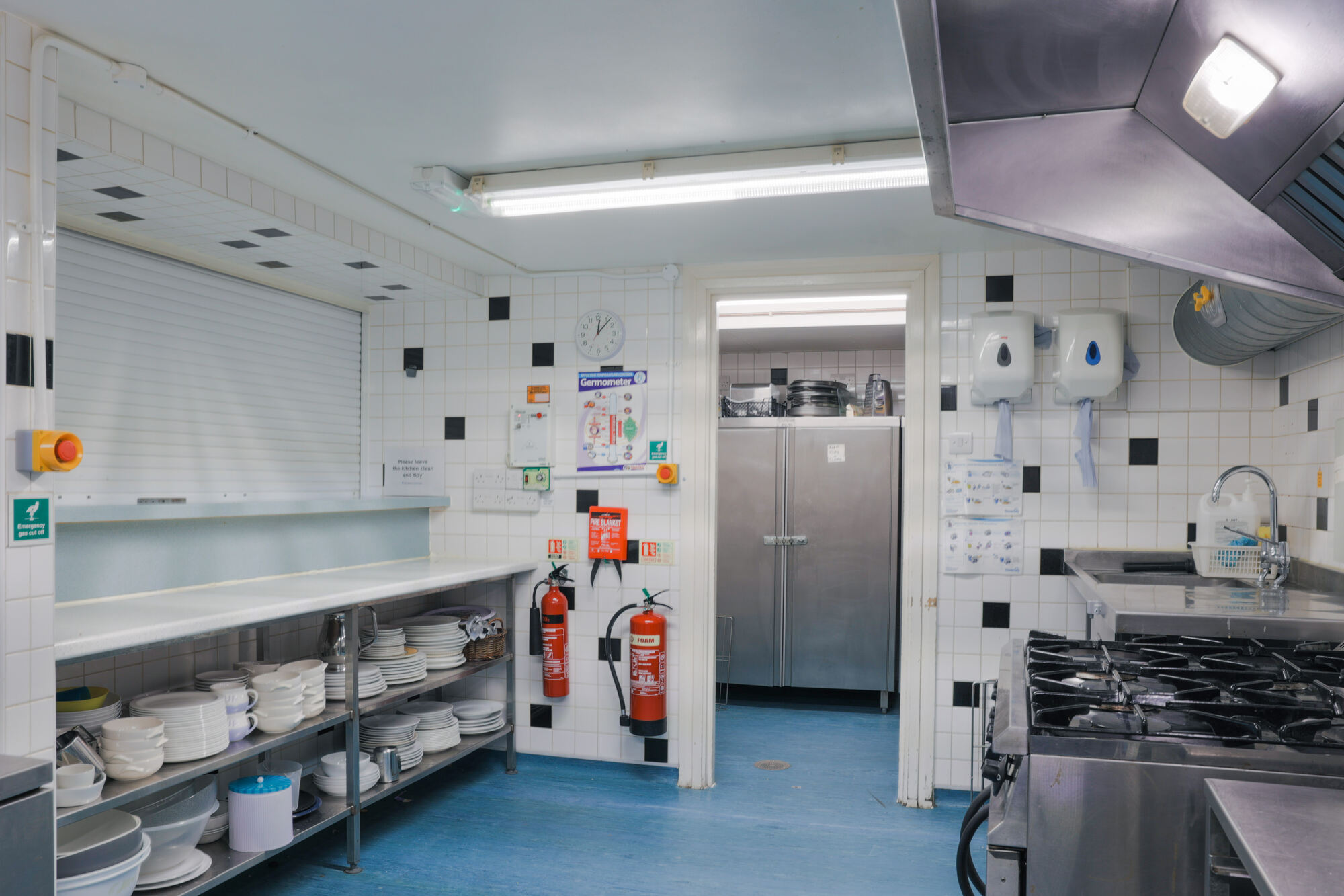 The kitchen at All Souls Clubhouse.