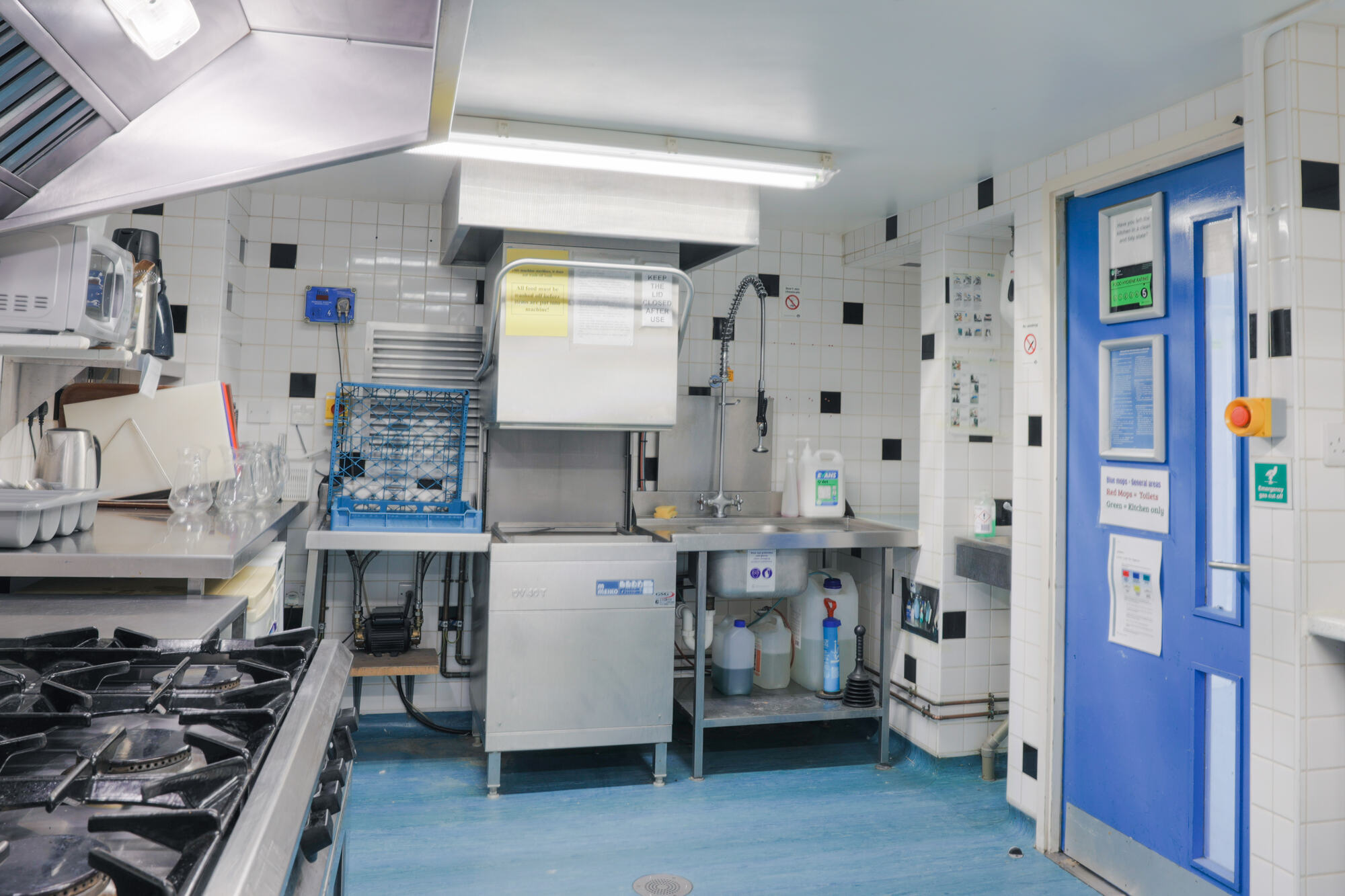 The kitchen at All Souls Clubhouse.