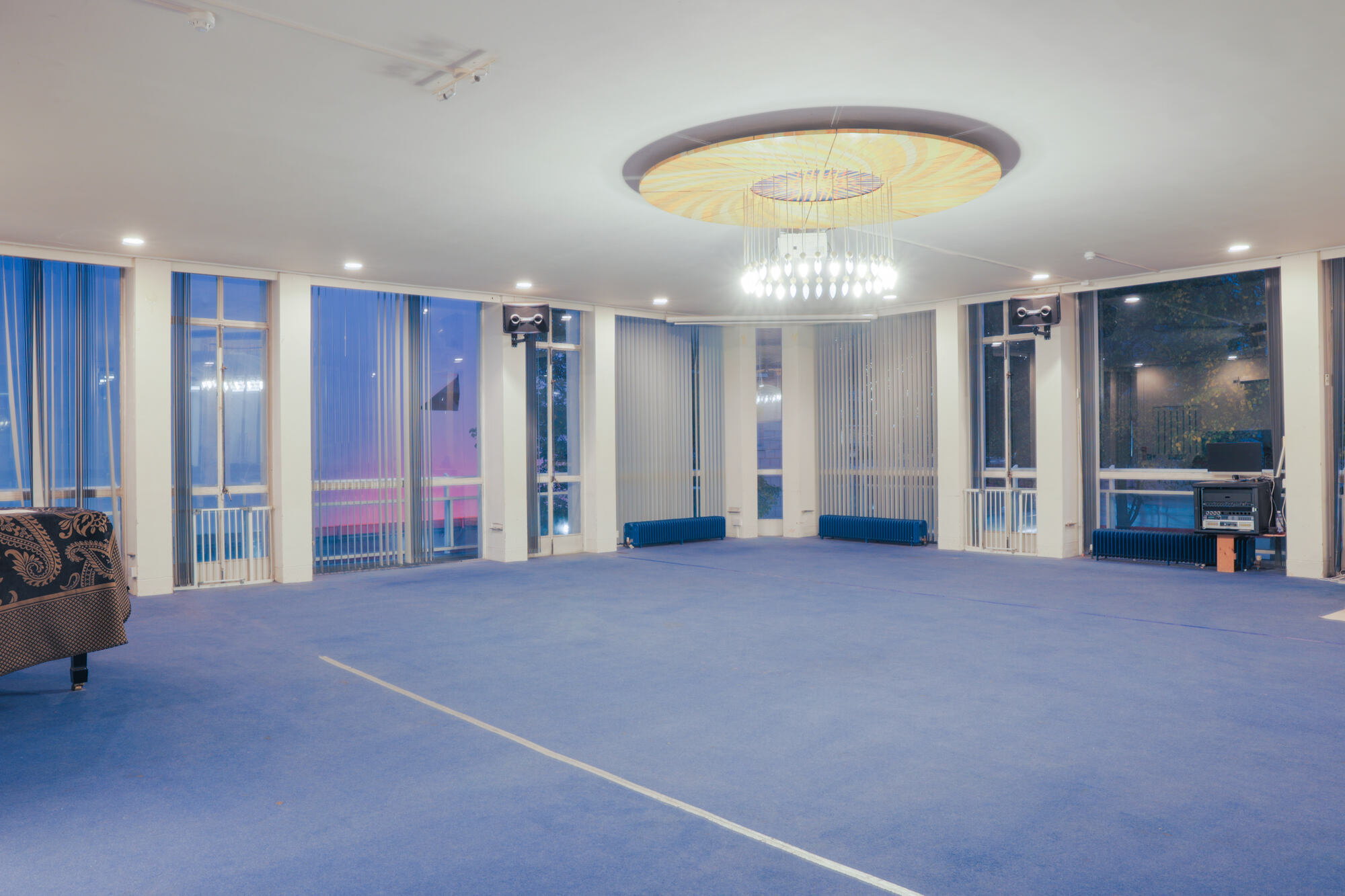The Blue Lounge at St Paul's Robert Adam Street, set up as an empty room.