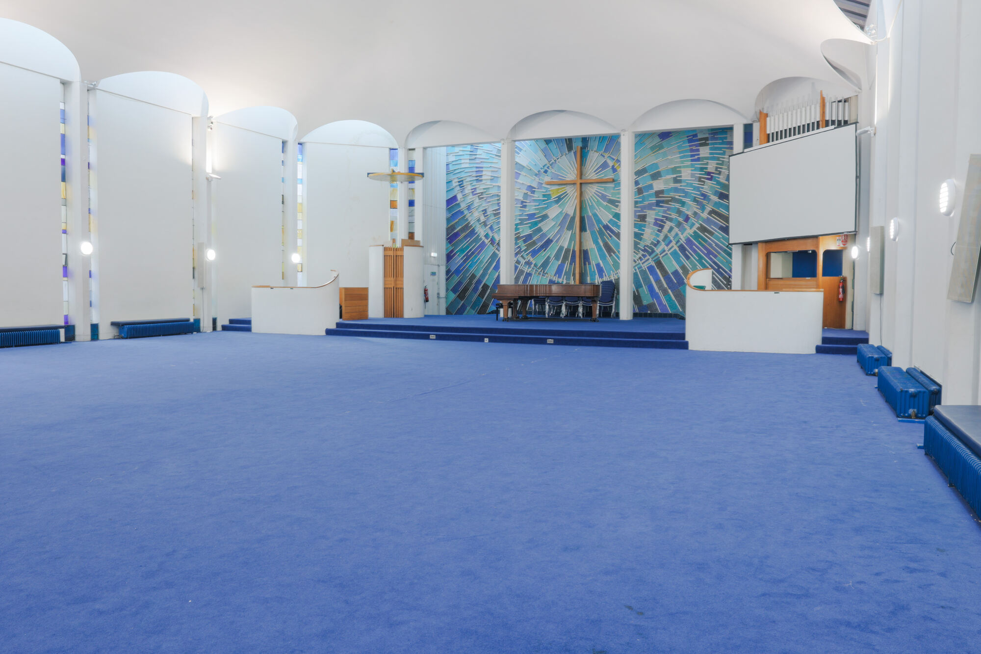 The church hall at St Paul's Robert Adam Street, set up as an empty room.