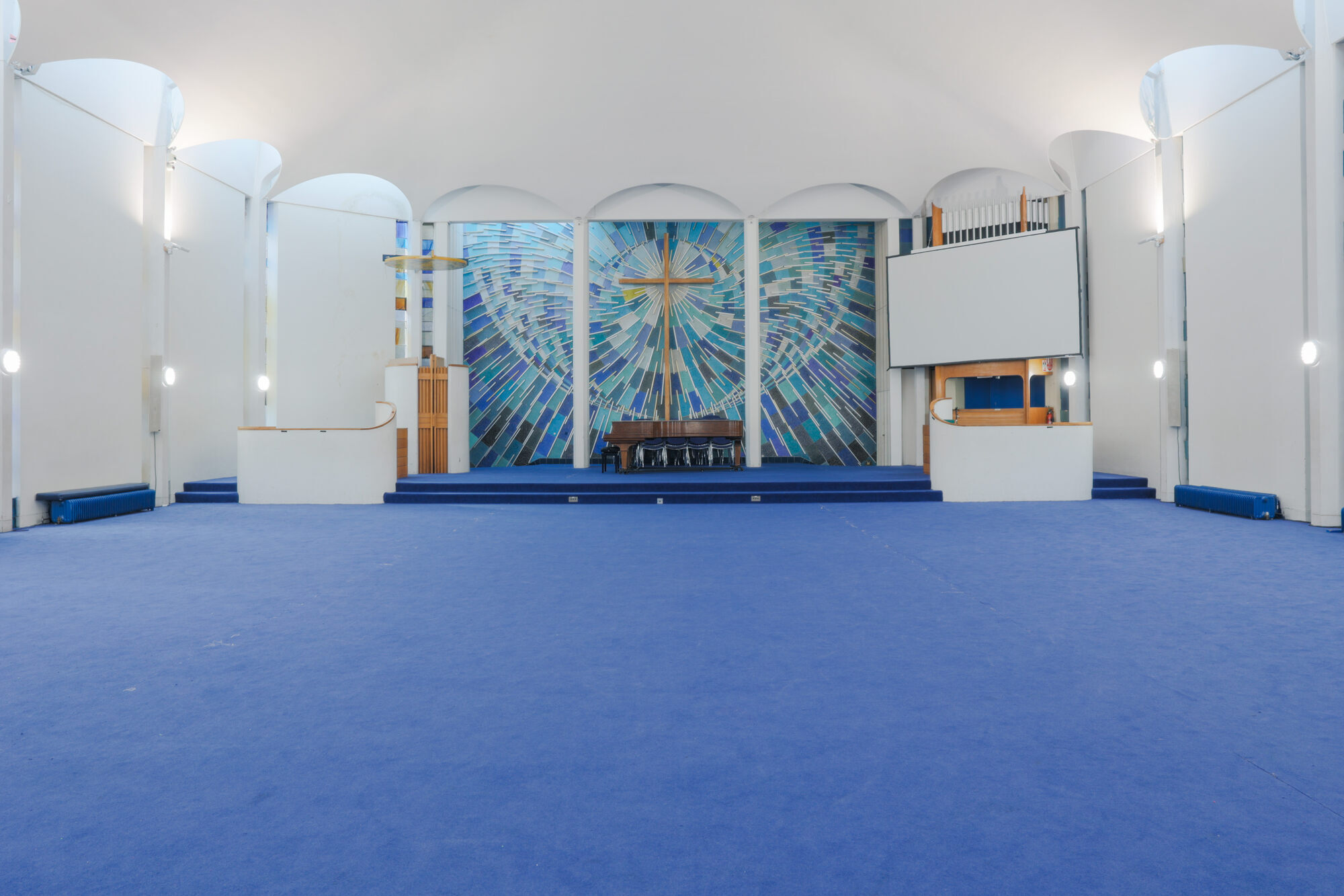 The church hall at St Paul's Robert Adam Street, set up as an empty room.