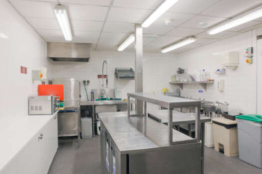 The kitchen at St Paul's Robert Adam Street.